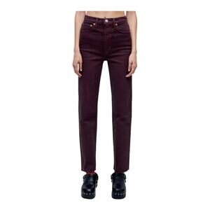 Re/Done Jeans Ultra High Rise Stove Pipe purple size 30